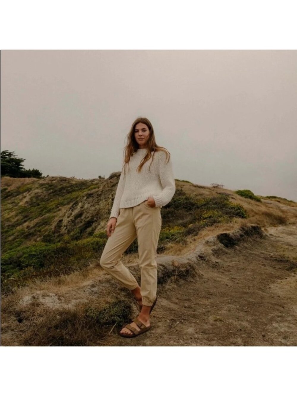 MOLLUSK Beach Pants in Fawn Sz S Cotton Natural Fibers